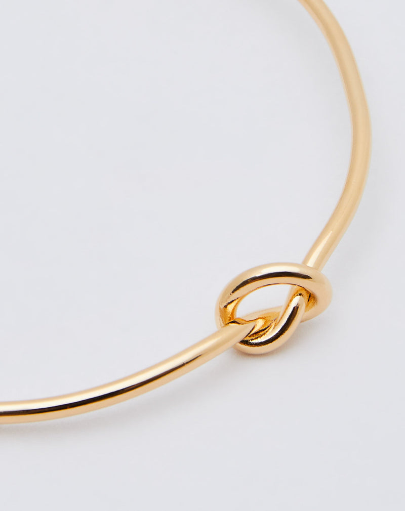 Bracelete Detalhe Nó Folheado - Dourado