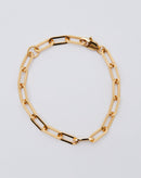 Pulseira Elos Alongados Folheada - Dourado