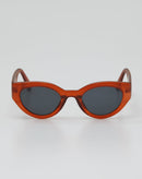 Óculos de Sol Redondo Hastes Grossas Acetato - Laranja