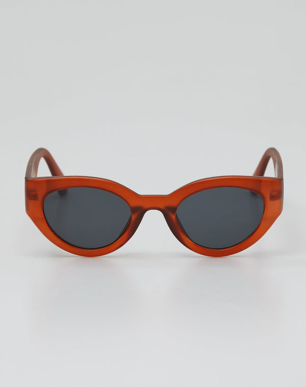 Óculos de Sol Redondo Hastes Grossas Acetato - Laranja