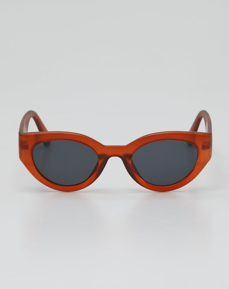 Óculos de Sol Redondo Hastes Grossas Acetato - Laranja