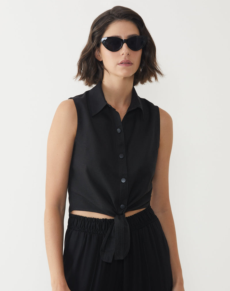 Óculos de Sol Gatinho Acetato - Preto