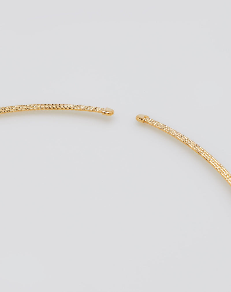 Colar Choker Minimal Folheado - Dourado