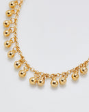 Colar Corrente Detalhe Bolinhas - Dourado