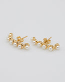 Brinco com Pérolas Cravejadas - Dourado