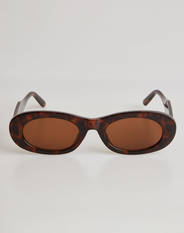 Óculos de Sol Oval Retrô Acetato - Tartaruga