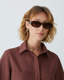 Óculos de Sol Oval Retrô Acetato - Tartaruga