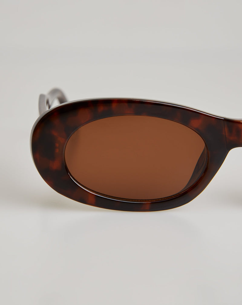 Óculos de Sol Oval Retrô Acetato - Tartaruga