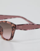 Óculos de Sol Detalhe Haste Acetato - Tartaruga Rosa