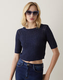 Óculos de Sol Gatinho Grande Acetato - Azul