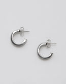 Brinco Argola Pequena Facetada Folheada - Prata