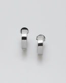 Brinco Argola Pequena Facetada Folheada - Prata