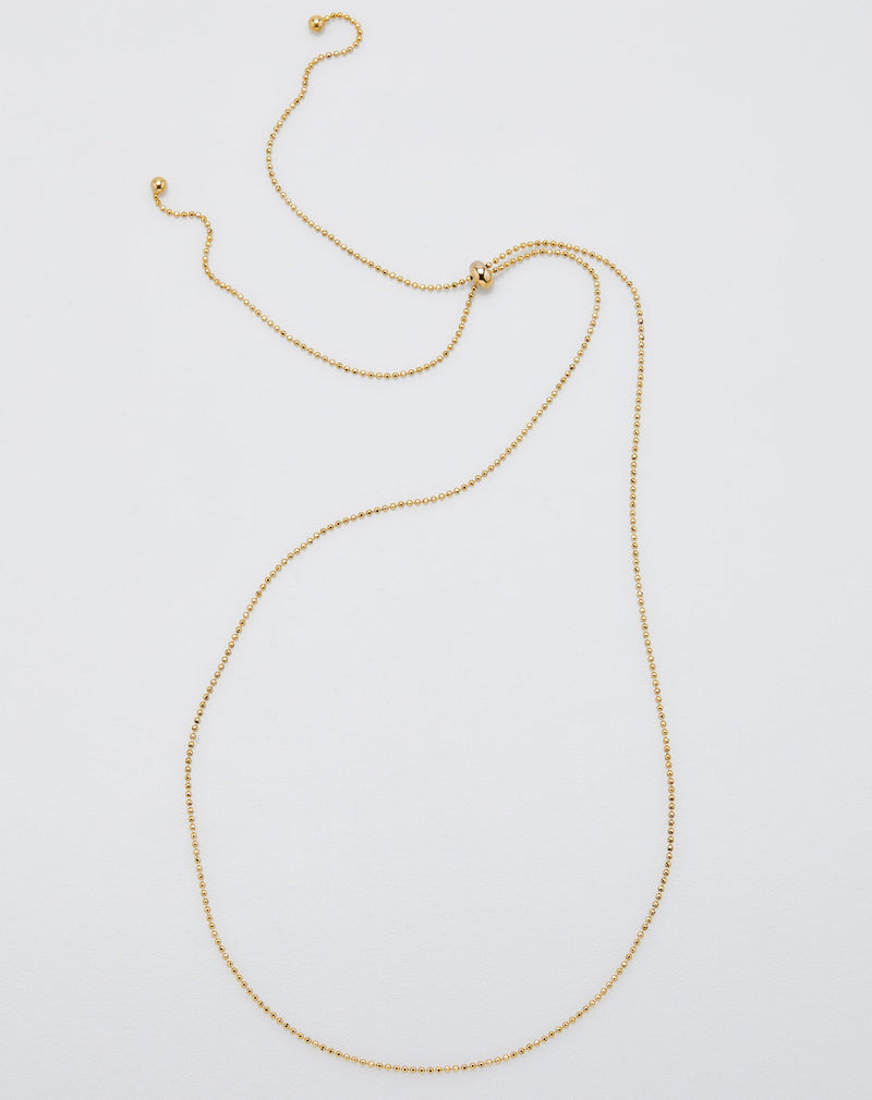 Colar Comprido Gravata - Dourado