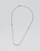 Colar Choker Riviera com Cristal Central - Prata