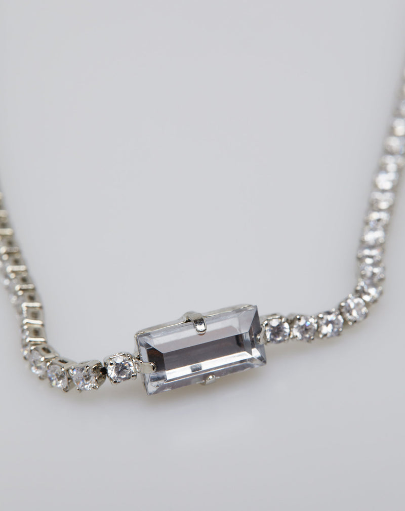 Pulseira Ajustável Cristal - Prata