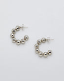 Brinco Argola Bolinhas - Prata