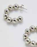Brinco Argola Bolinhas - Prata