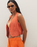 Óculos de Sol Reto Acetato - Bege