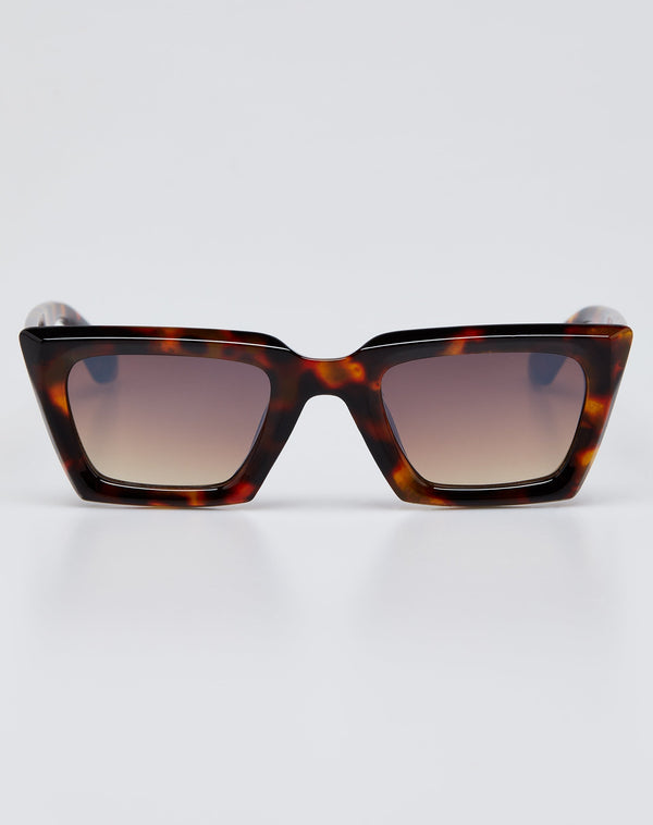 Óculos de Sol Gatinho Geométrico Acetato - Tartaruga