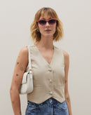 Óculos de Sol Gatinho Fino Acetato - Rosa