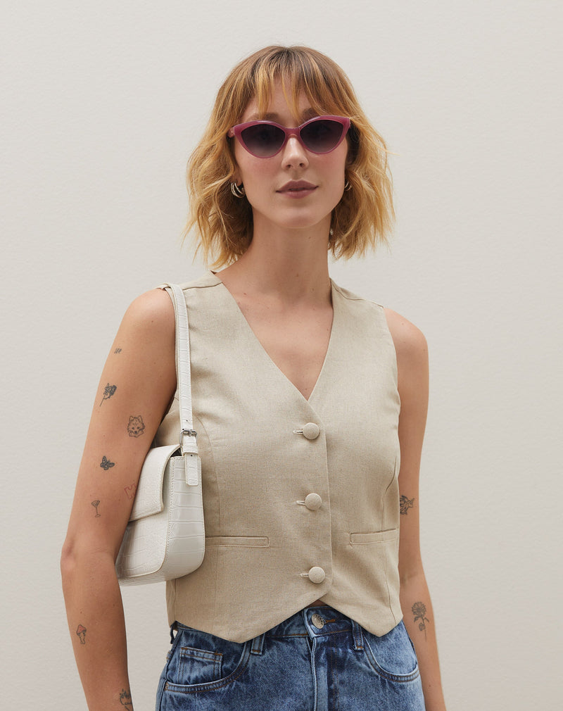 Óculos de Sol Gatinho Fino Acetato - Rosa