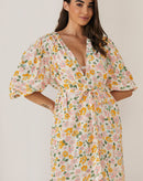 Robe Estampado Mangas Bufantes - Tropical Garden Liberty