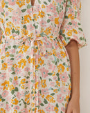 Robe Estampado Mangas Bufantes - Tropical Garden Liberty