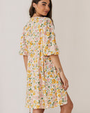 Robe Estampado Mangas Bufantes - Tropical Garden Liberty