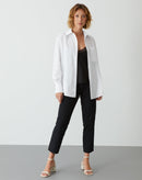 Calça Mom de Sarja - Preto