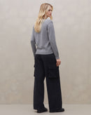 Cardigan Curto de Tricot - Cinza