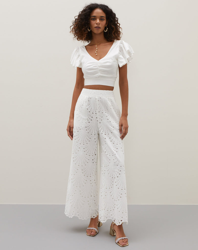 Calça Wide Laise - Branco