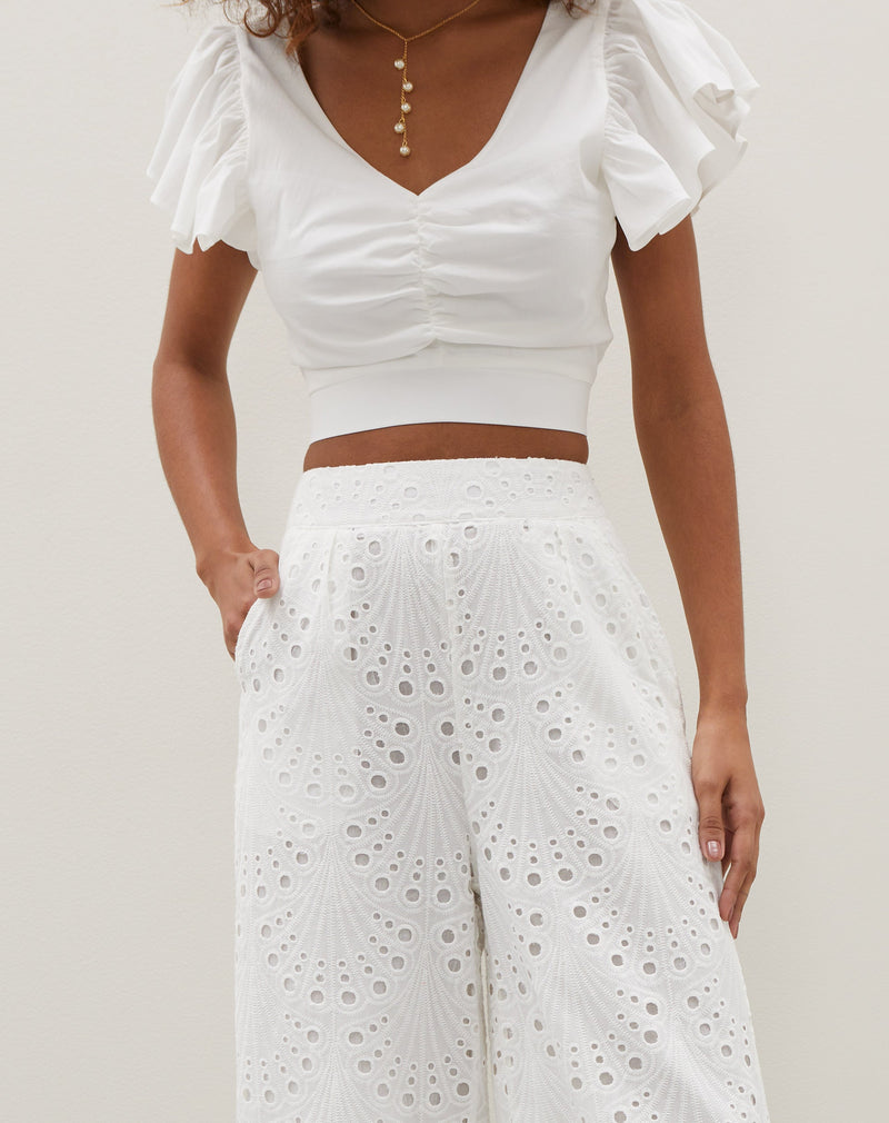 Calça Wide Laise - Branco