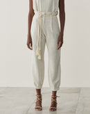 Calça Jogger com Cinto  - Cru