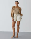 Shorts Malha Texturizada - Cru