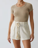 Shorts Malha Texturizada - Cru