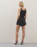 Shorts Crepe Amarração Cintura - Preto