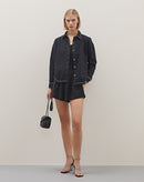 Shorts Crepe Amarração Cintura - Preto