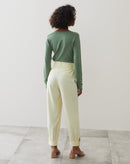 Calça Afunilada Alfaiataria - Amarelo Claro