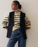 Colete Alfaiataria Abertura Lateral - Preto