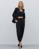 Blazer Slim Gola de Smoking - Preto