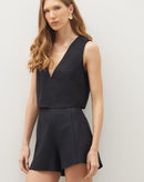 Shorts Alfaiataria de Linho  - Preto