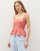 Blusa com Peplum na Barra - Rosa Claro