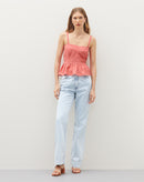 Blusa com Peplum na Barra - Rosa Claro