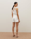 Shorts Sarja Bolsos Aplicados - Off-white