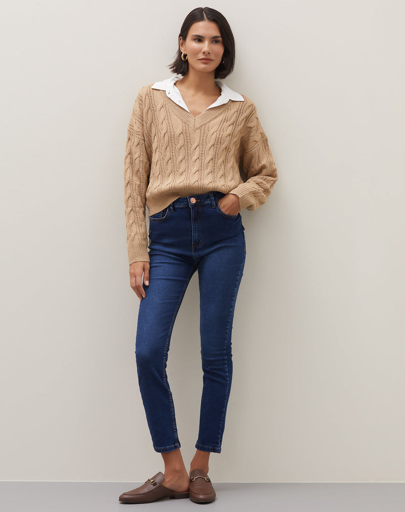 Calça Skinny Jeans - Azul Escuro