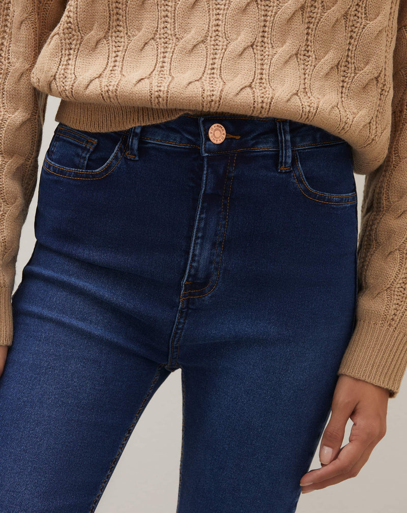 Calça Skinny Jeans - Azul Escuro