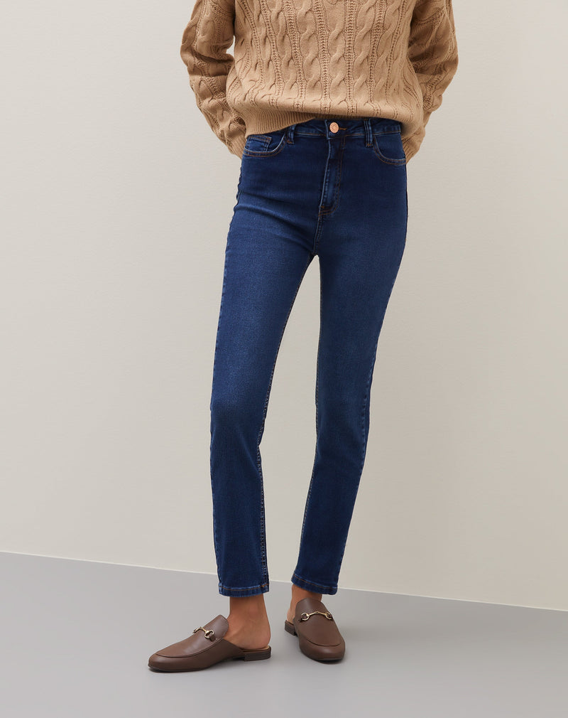 Calça Skinny Jeans - Azul Escuro