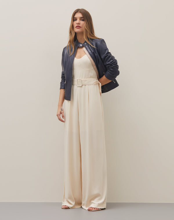 Macacão de Alcinha com Faixa - Areia