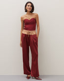 Calça Jogger Bicolor - Vinho