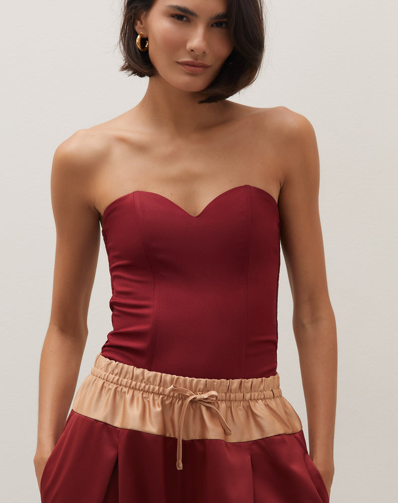 Calça Jogger Bicolor - Vinho